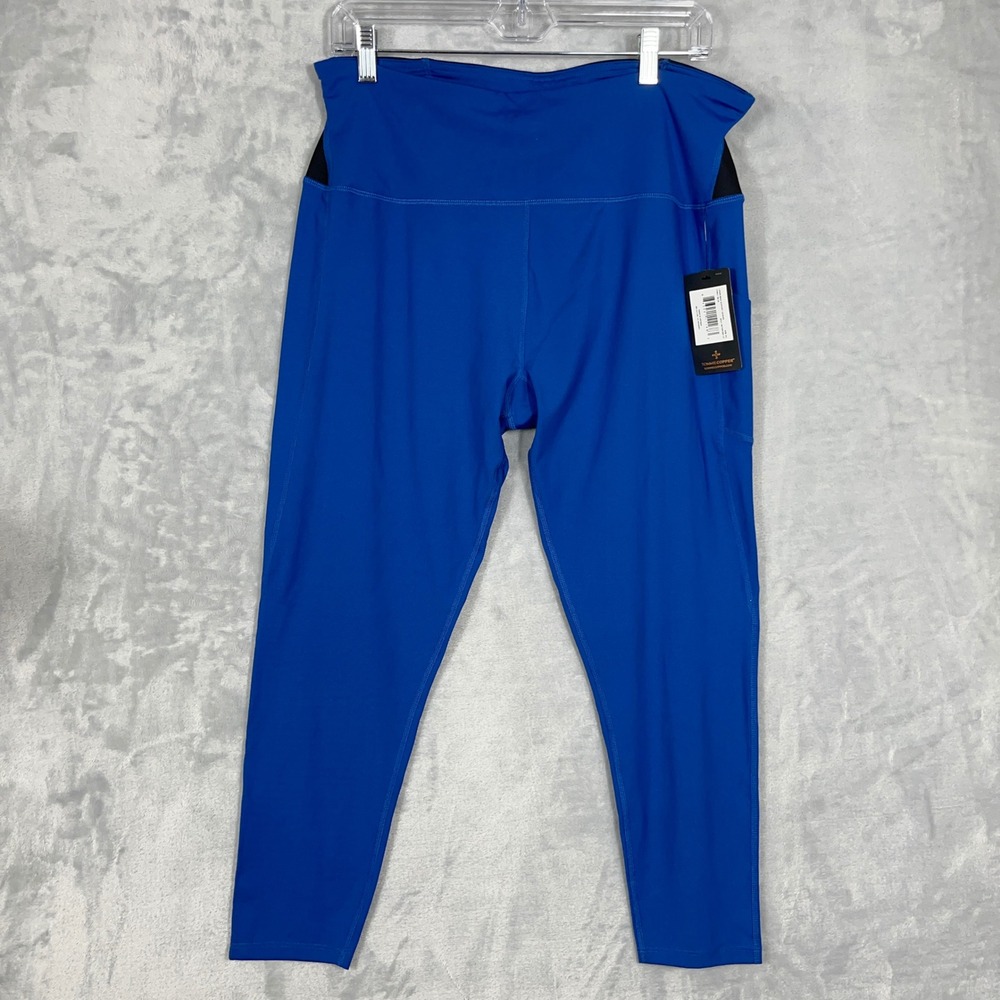 Tommie Copper Lower Back Support Leggings Cobalt Blue 2XL New With Tags Pocket